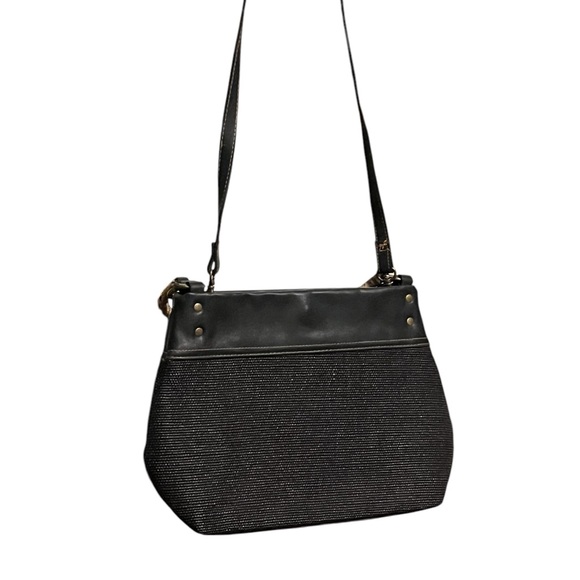 Black Handbag with Rope Handles - Picture 7 of 10